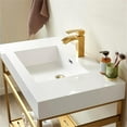 thumbnail image 5 of Ablitas 36" Single Sink Bathroom Vanity Brushed Gold Metal Frame White Top, 5 of 8