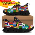 thumbnail image 1 of Zapatos de diseño con banderas del mundo para hombre, calzado informal de primavera para exteriores, zapatillas antideslizantes para caminar, zapatillas planas transpirables, 1 of 6