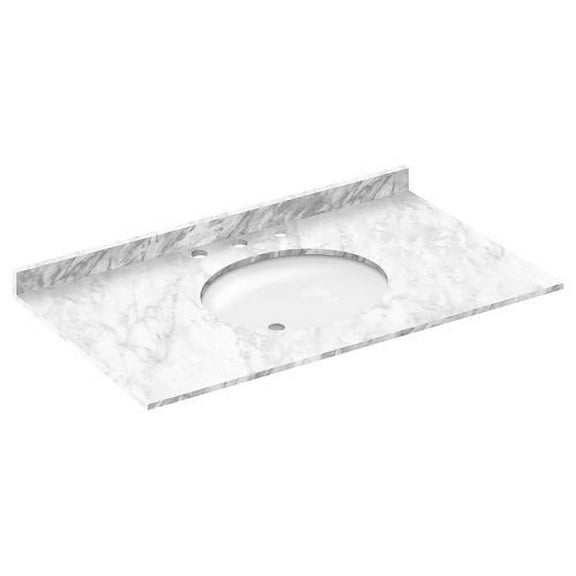 lesscare cara white 43'' single bathroom vanity top