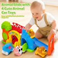 thumbnail image 3 of Pista deslizante de juguete BAYSING con animales del zoológico para niños pequeños, 3 of 7