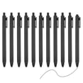 thumbnail image 1 of Uxcell 12 Pack Retractable Ballpoint Gel Pens, 0.5mm Fine Point Black Ink Retro Color Smooth Writing Cute Pens for Office Home Supplies Journaling Notebook, Black, 1 of 6
