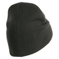 thumbnail image 3 of California Letter Embroidered Big Size 8 Inch New Solid Color Short Beanie - Charcoal XL-3XL, 3 of 5