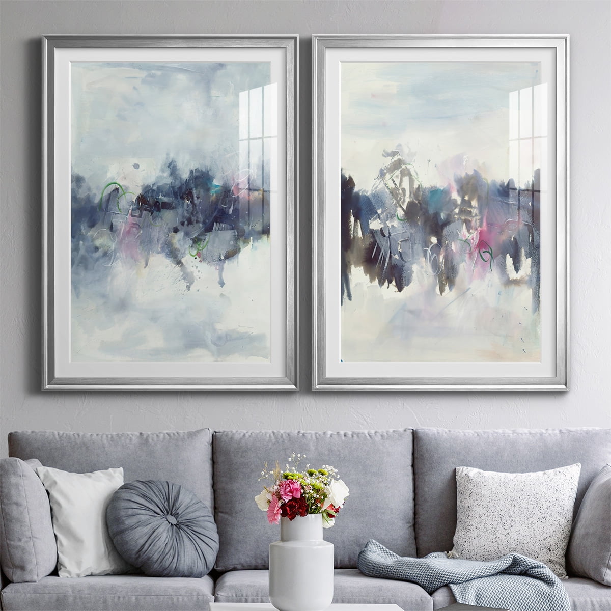 Wexford Home Birds I Premium Framed Print, 26.5" x 36.5" - Ready to Hang, Silver (Set of 2)