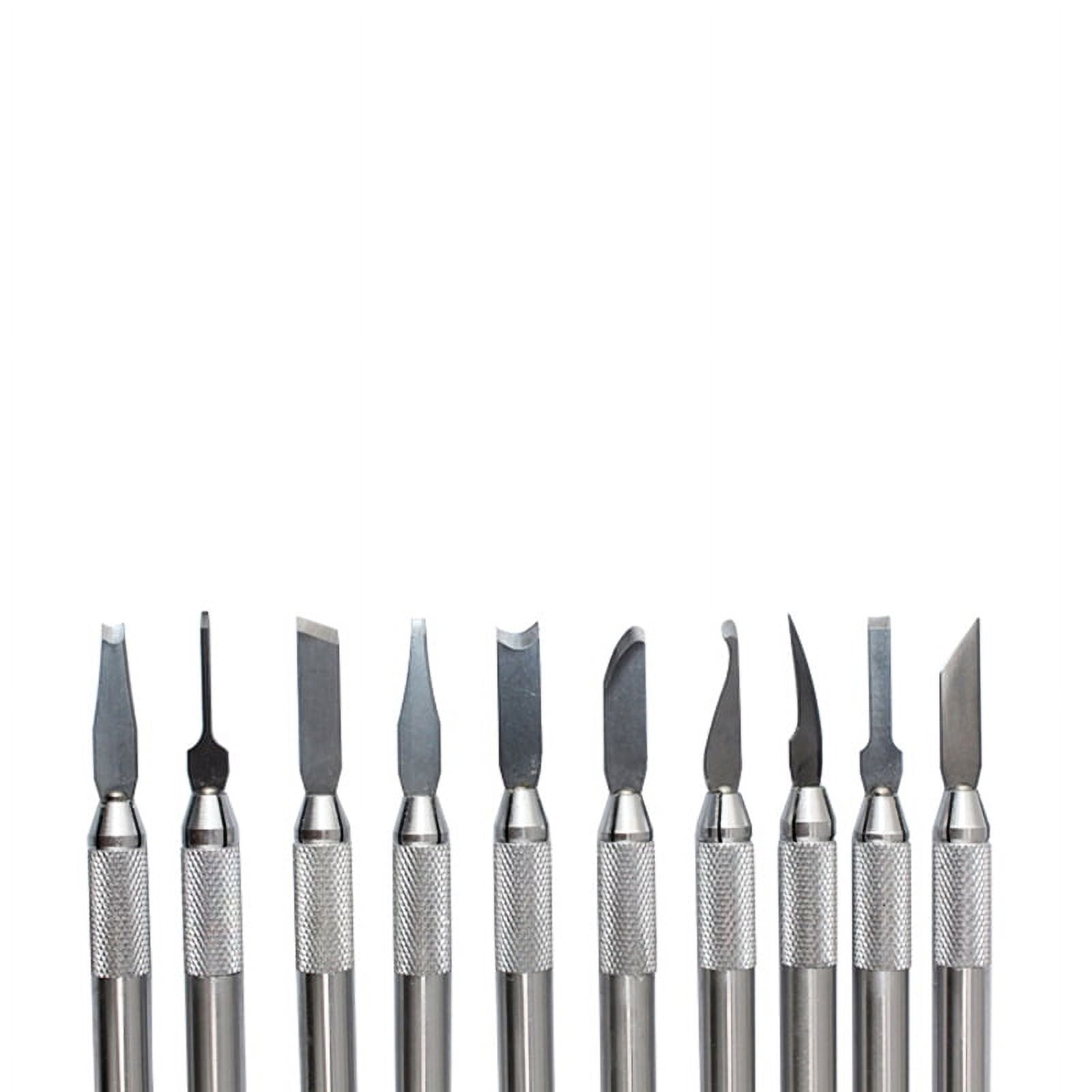 10 Pcs Wax Carvers Carving Knives Pottery Clay Sculpting Tool Set Steel Modeling Hand Tool