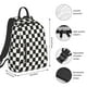 thumbnail image 2 of Disketp Black and White Checkerboard Mochila Ligera e Impermeable, Mochila de Día Resistente para Viajes, Senderismo y Uso Diario para Hombre y Mujer, 2 of 7