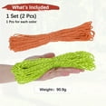 thumbnail image 4 of Uxcell Cuerda Reflectante de 2 MM 66FT para Camping [2PCS] - Cuerda de 3 Hebras para Tiendas de Camping y Lonjas [Verde Fluorescente, Naranja], 4 of 7