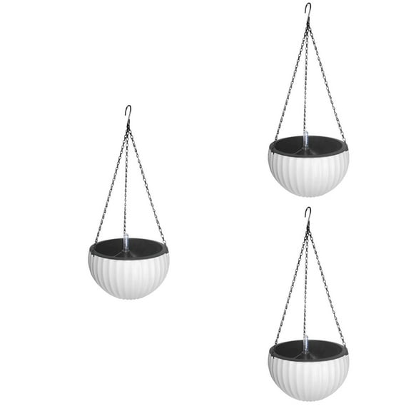 RENACLIPY 3-Pack Hanging Flower Pots and Easy to Use for Indoor and Outdoor Plant