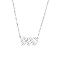 thumbnail image 1 of kurtrusly Unique Number Pendant Necklace Fashionable Stainless Steel Chain Included Number Shape Necklaces 999 Steel color, 1 of 6