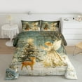 thumbnail image 2 of Feelyou Vintage Fairy Elf Bedding Comforter Set for Kids, Christmas Reindeer Twin Comforter Sets, Princess Reversible Bedding Set, , Lightweight Room Decor, 2-Piece, 2 of 8