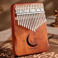 thumbnail image 1 of 17-Key Kalimba Thumb Piano in Solid Mahogany for Beginners, Portable Finger Harp, 1 of 5