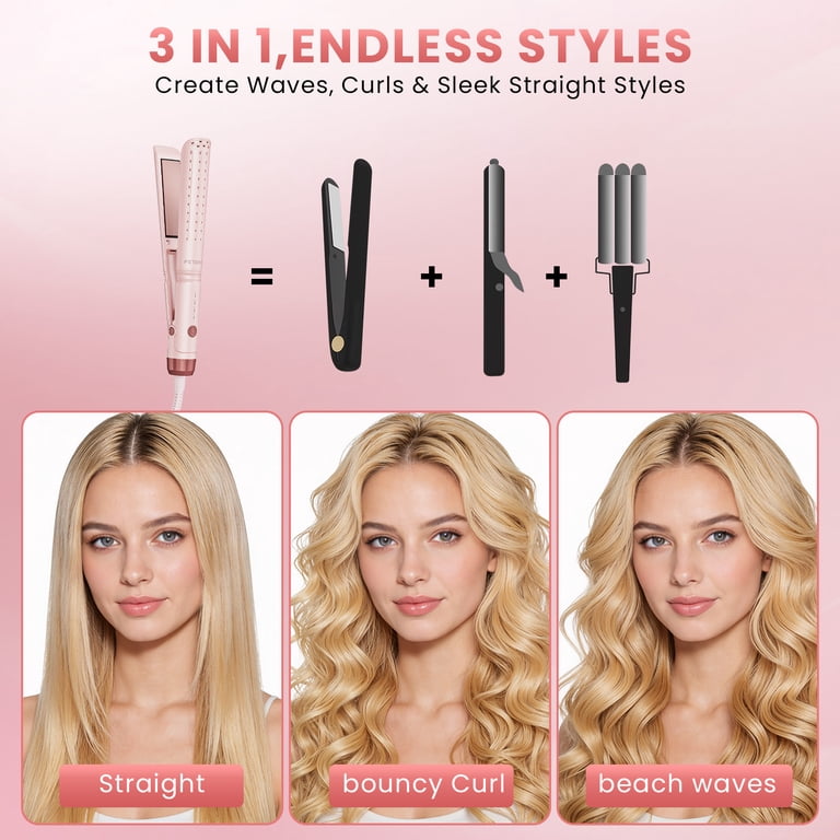 FETERVIC Airflow Curling Iron Flat Iron - Hair Straightener  display picture 1