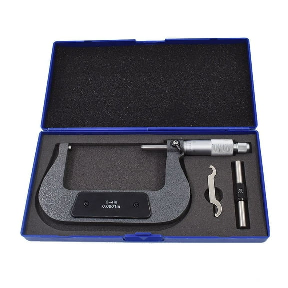Labwork New 3-4" Precision Outside Micrometer 0.0001" Carbide Tipped