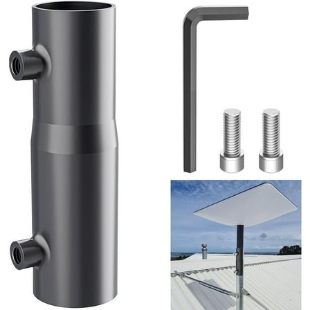 Heavy-Duty Starlink Pipe Adapter Kit, Stainless Steel Roof Mount Connector with Set Screws, Compatible with Starlink Pole & Pipe Mounts for Outdoor Installation