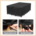 thumbnail image 5 of 2-in-1 All-Weather Patio Furniture Cover - Oversized 126"L x 63"W Cover Fits 10-Seater Dining Tables & Sectional Sofas, Waterproof Windproof Design with Adjustable Straps, 5 of 8
