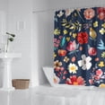 thumbnail image 2 of Waterproof Beautiful Colorful Floral Shower Curtain 72x72 Inch Boho Style Polyester Unique Shower Curtain for Bathroom Hotel Home Decor with 12 Plastic Hooks, 2 of 5