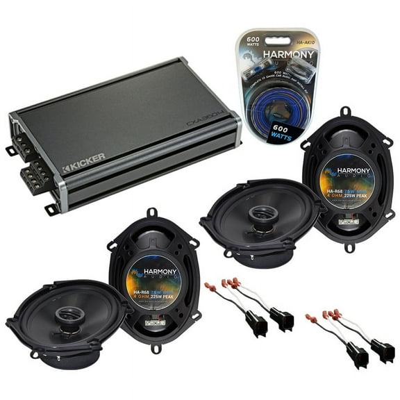 Fits Ford Mustang 2005-2009 Factory Speaker Upgrade Harmony (2) R68 & CXA360.4