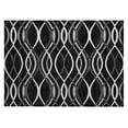 thumbnail image 2 of Addison Rugs Chantille Indoor/Outdoor Transitional Waves Black Washable Rectangle Rug, 1'8" x 2'6", 2 of 6