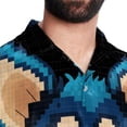 thumbnail image 5 of Pixel Dog Men's Short Sleeve Poplin Shirts, Casual Printed Button Down Tops for Summer Beach, Unisex with Spread Collar, 5 of 6