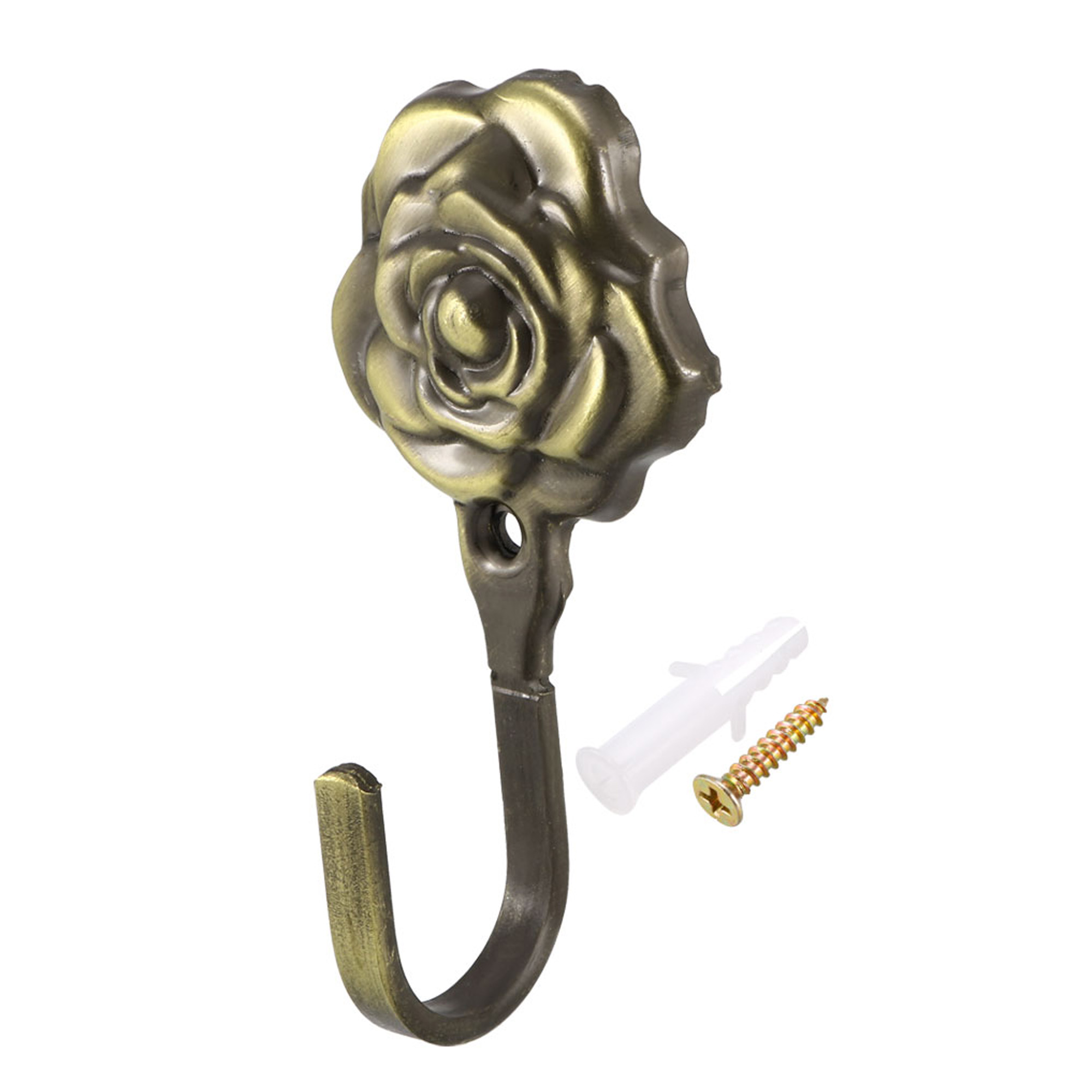 Retro Curtain Drapery Holdback Wall Mounted Hook for Window Bronze 47mm