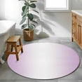 thumbnail image 4 of Light Purple Ombre Round Area Rug 4 FT, Non Slip Indoor Outdoor Rug, Modern Gradient Abstract Art Washable Soft Circular Carpet Non-Shedding Floor Mat for Coffee Table Nursery Foyer Balcony, 4 of 9