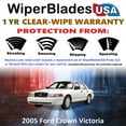 thumbnail image 2 of 2005 Ford Crown Victoria Beam Wiper Blades Wipers w/1yr Warranty (Set of 2) (WiperBladesUSA), 2 of 5