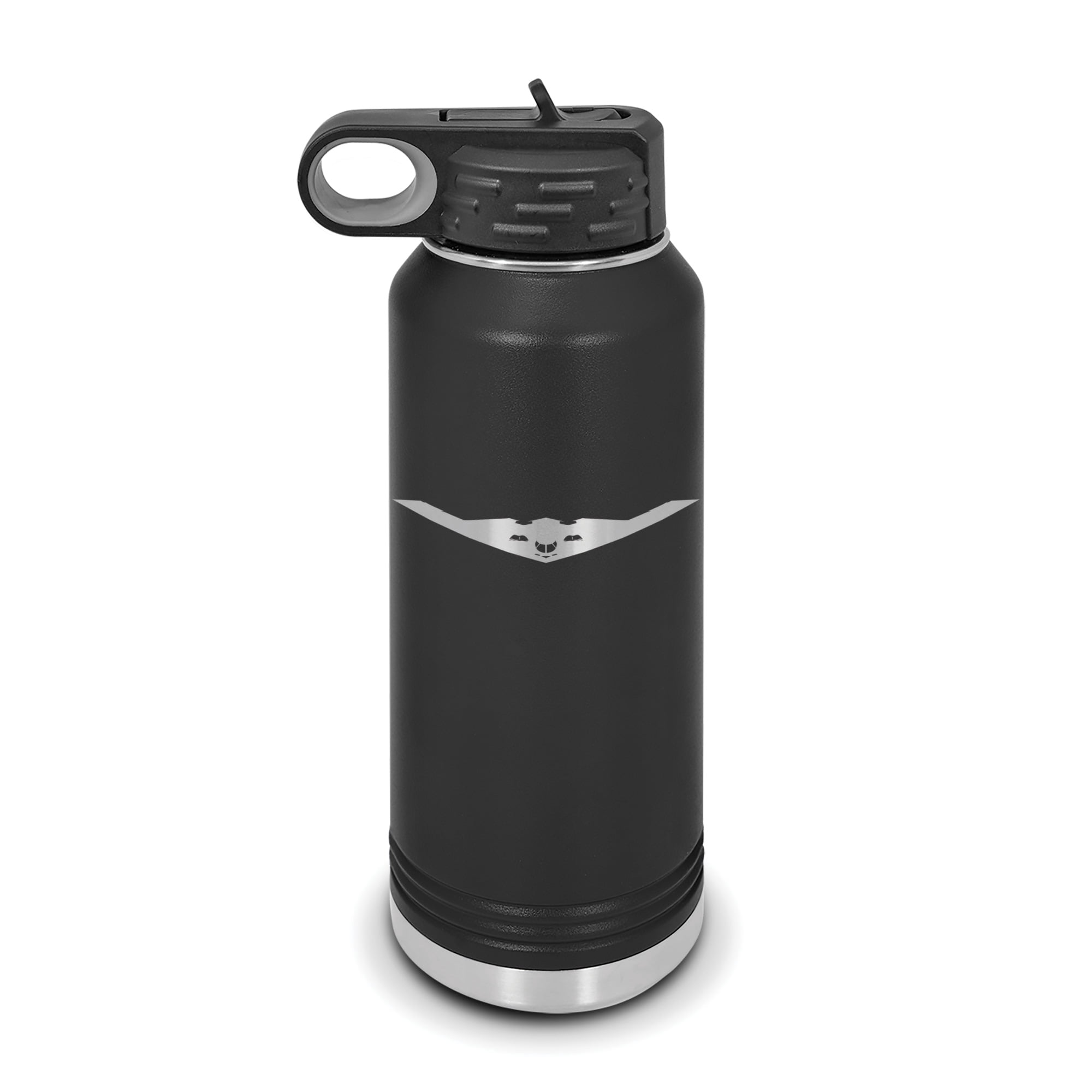 B-2 Spirit Water Bottle 32 oz - Laser Engraved w/ Flip Top Removable ...