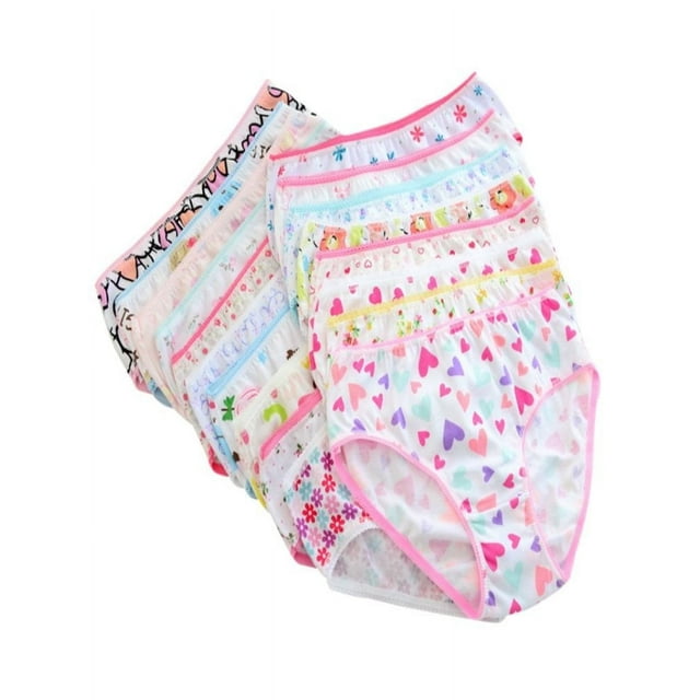 Luxsea - 6 bragas triangulares de algodón para niñas y bebés, ropa interior corta para niños