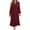Wine, variant on hotojiny Dresses for Women Long Sleeve Lace V Neck Wedding Gues Dress Flowy Pleated A-Line Dresses for Beach Vaction