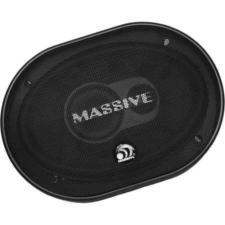Massive Audio - MX Series 6-Inch x 9-Inch 3-Way Coaxial Speakers Pair - Black