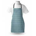 thumbnail image 4 of Geometric Apron, Monochrome Plaid Pattern with Classic Houndstooth Squares Check Print, Unisex Kitchen Bib with Adjustable Neck for Cooking Gardening, Adult Size, Petrol Blue and White, by Ambesonne, 4 of 4