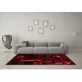 thumbnail image 3 of Ahgly Company Machine Washable Indoor Rectangle Patchwork Red Transitional Area Rugs, 5' x 7', 3 of 4