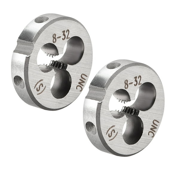 Uxcell 8#-32 UNC Alloy Tool Steel Machine Thread Round Threading Dies 2 Pack