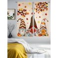 thumbnail image 3 of Fall Sheer Curtains 63 Inch Length 2 Panels Set for Living Room/Bedroom, Orange Pumpkins Thanksgiving Gnomes Autumn Maple Leaf Curtain Sheers Drapes Rod Pocket Curtains Window Treatment 52''x63''x2, 3 of 7