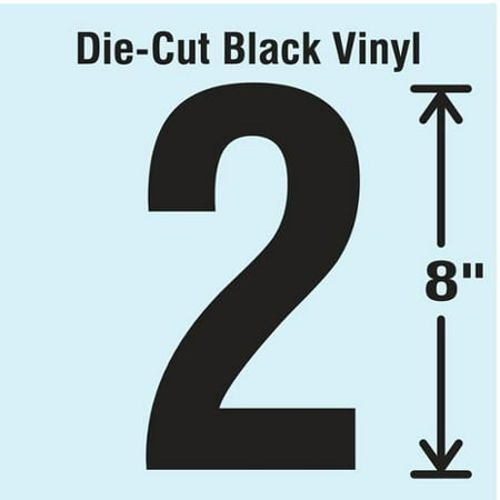- Black Die Cut Number Label, Stranco Inc, DBV-SINGLE-8-2