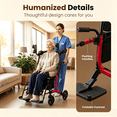 thumbnail image 4 of Arshin Foldable Rollator Walker with Seat for Seniors–450 lbs Heavy-Duty Support,Lightweight 19 lbs,10" All-Terrain Wheels for Indoor & Outdoor Use,Adjustable Handles,Compact Fold(Red), 4 of 10