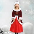 thumbnail image 2 of Odeerbi Girls Dress Baby Girls Clothes Toddler Winter Christmas Dress Up Princess Plush Dress Party Performance Clothes Children's Wear Red, 2 of 9