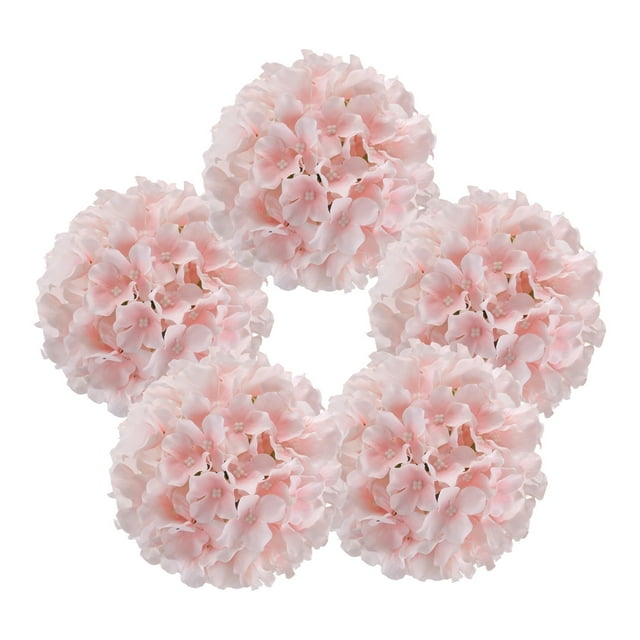 Dsscvnef 5 Pack Detachable Silk Hydrangea Heads Floral Arrangement for Home Wedding Easy DIY Bouquet