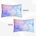thumbnail image 4 of YFYANG Super Soft Rectangular Plush Cushion Cover (Without Pillow Insert), Blue Dream Watercolor Art Comfort and Non-Pilling Hidden Zip Bedroom Sofa Pillowcases, 16"x24", 4 of 9