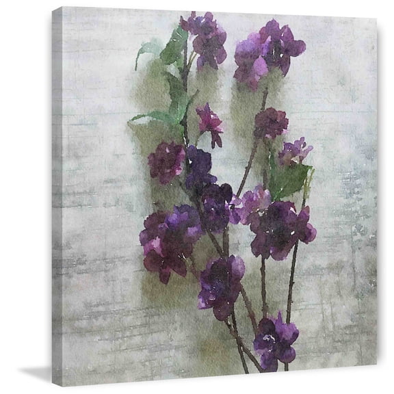 Marmont Hill - "Purple Garden 2" by Irena Orlov Painting Print on Wrapped Canvas