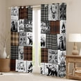 thumbnail image 2 of jejeloiu Retro Deer Skull Blackout Curtains Set of 2 (52x84 Each),Rustic Wilife Hunting Window Curtains,Wild Animal Bear Curtains and Drapes For Boys Teens,Super Cozy Room Decor, 2 of 6
