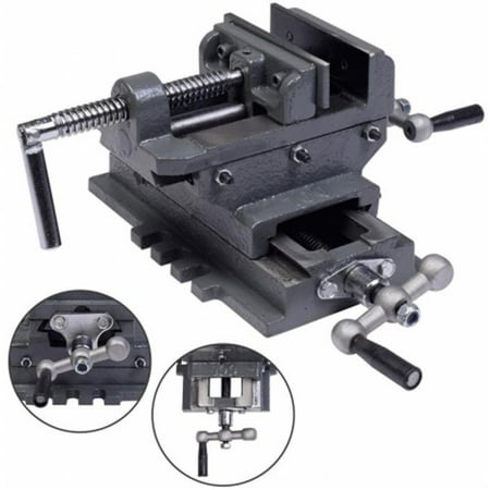 

CB16589 4 in. Cross Drill Press Vise X-Y Clamp Machine Slide Metal Milling 2 Way Heavy Duty Dark Gray