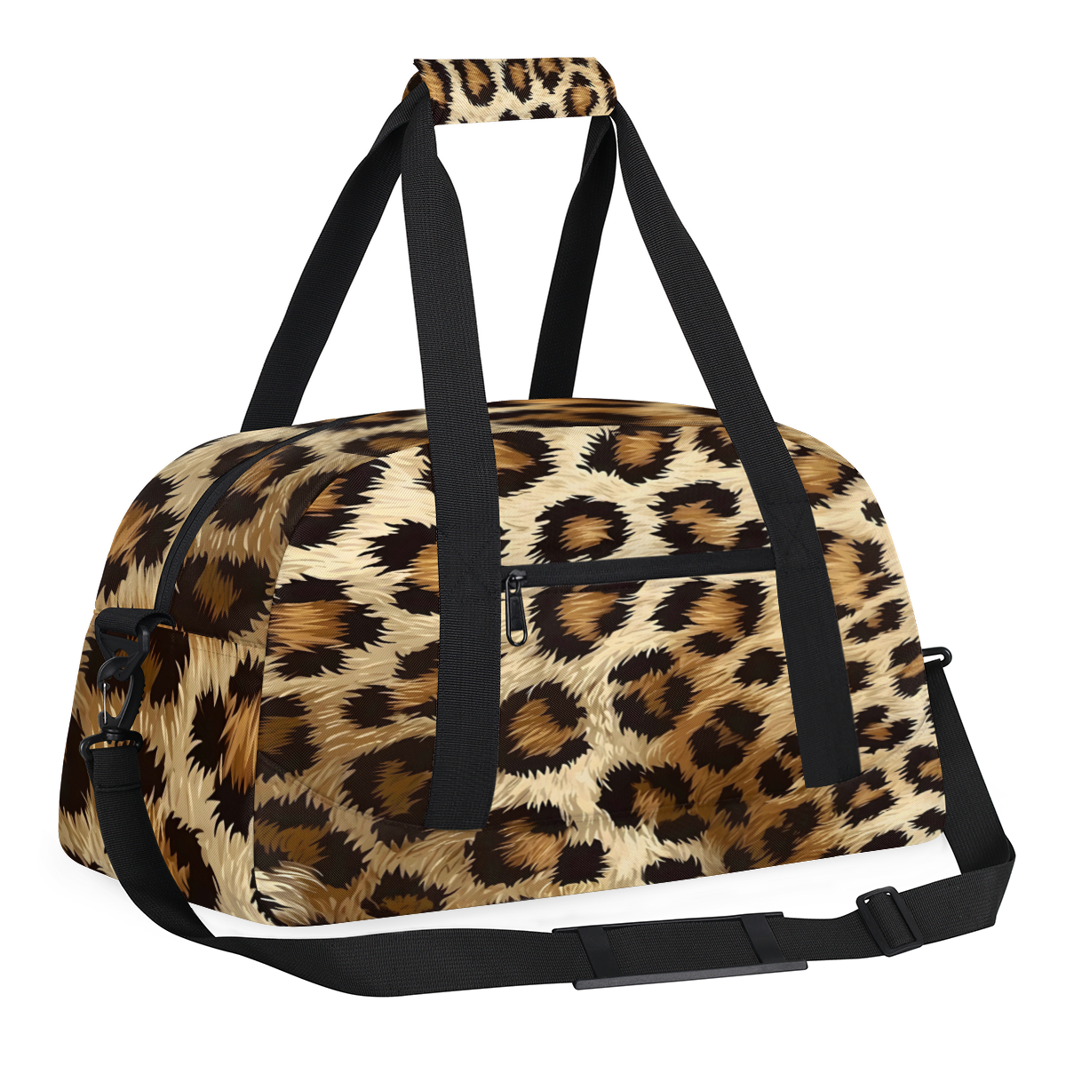 Herdesigns Sports Duffle Bags Travel Duffle Bag Gym Bag Vintage Leopard Print Weekender Travel Bag Waterproof Overnight Bag Carry On Travel Tote Bag Dance Bags