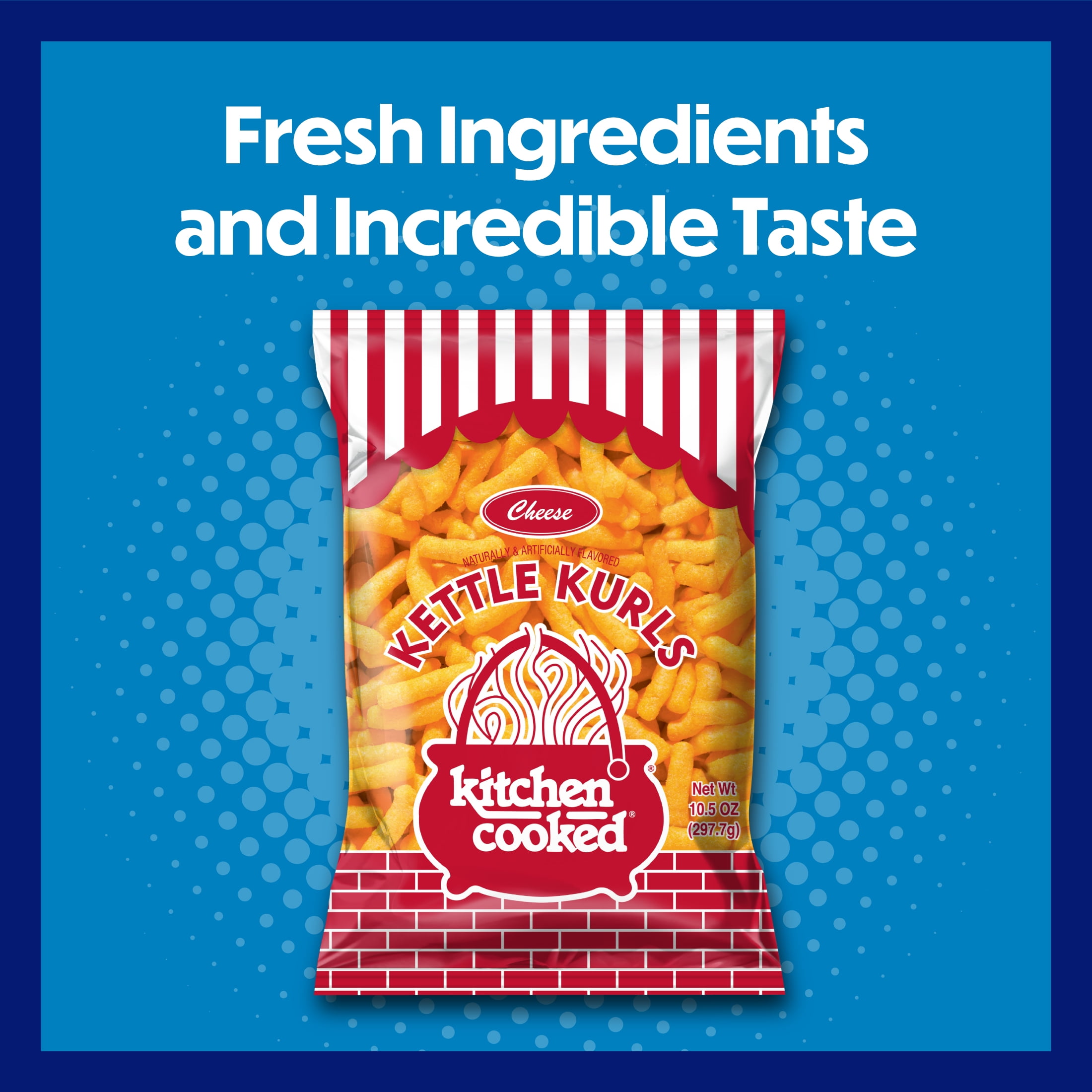 Kitchen Cooked Cheese Kettle Curls, Gluten-Free, 10.5 oz Bag