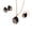 Black, variant on Women Rhinestone Peacock Water Drop Pendant Necklace Earrings Ring Jewelry Set