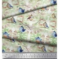 thumbnail image 3 of Soimoi Poly Georgette Fabric Branch & Bird Artistic Printed Fabric 1 Yard 42 Inch Wide, 3 of 3
