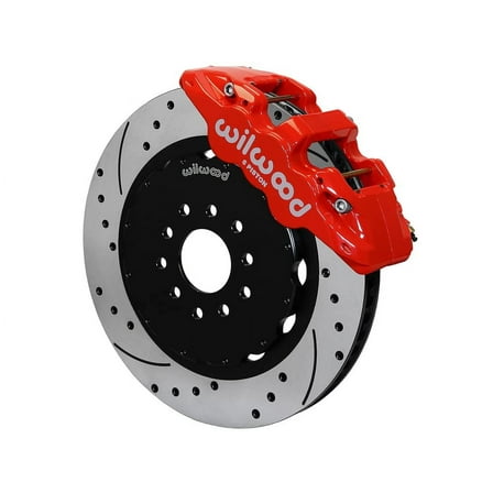 Wilwood 140-16806-DR AERO6-DM Front Big Brake Kit with Red Calipers and Drilled Rotors for 2010-2020 Ford F150 & 2010-2015 Expedition & Navigator