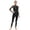 Black, variant on HULIJA Women Gymnastics Unitard Ballet Dance Jumpsuit Full Body Suits Long Sleeves One Piece Bodysuit Light Blue M