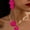 rose, variant on Women's Personalised Exaggerated Gradient Flower Snake Bone Chain OT Clasp Necklace Stud Necklace