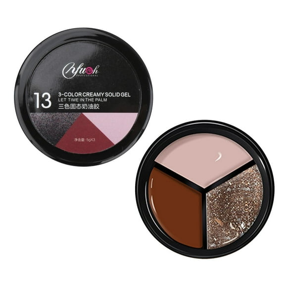 3 colores pegamento sólido esmalte de uñas barniz Mousse alto pigmentado mate brillo transparente 13 jinwen Esmalte de uñas sólido