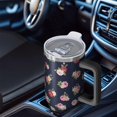 thumbnail image 6 of 40oz Pioneer Flower Floral Print Pattern Insulated Tumbler with Handle, BPA-Free Leak Proof Lid and Straws, Double Wall Vacuum, Hot 12h/Cold 34h, 6 of 6